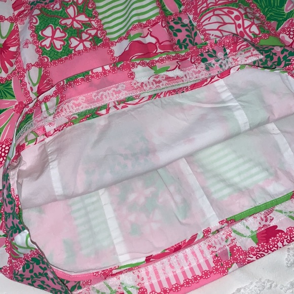 LILLY PULITZER FLORAL BUTTERFLY STRIPE PRINT STRAPLESS SHEATH DRESS - Picture 12 of 16